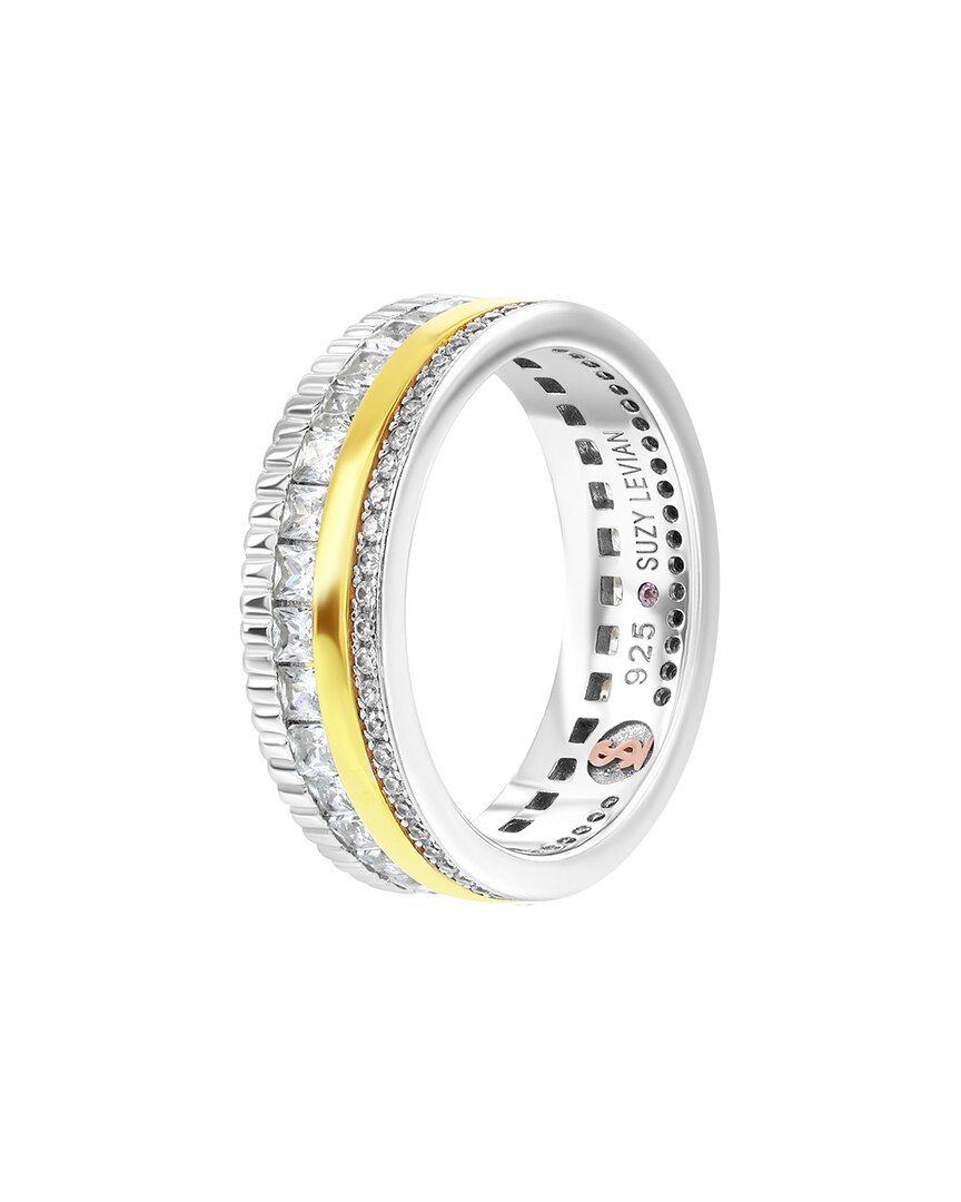 Suzy Levian Cz Jewelry Suzy Levian Silver Cz Multi Stack Row Eternity Ring