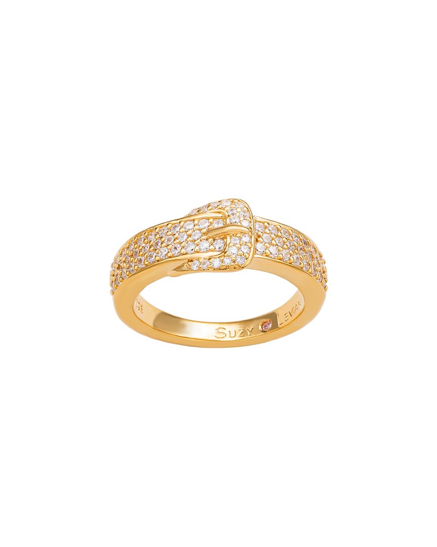 Suzy Levian Cz Jewelry Suzy Levian Silver Cz Buckle Ring