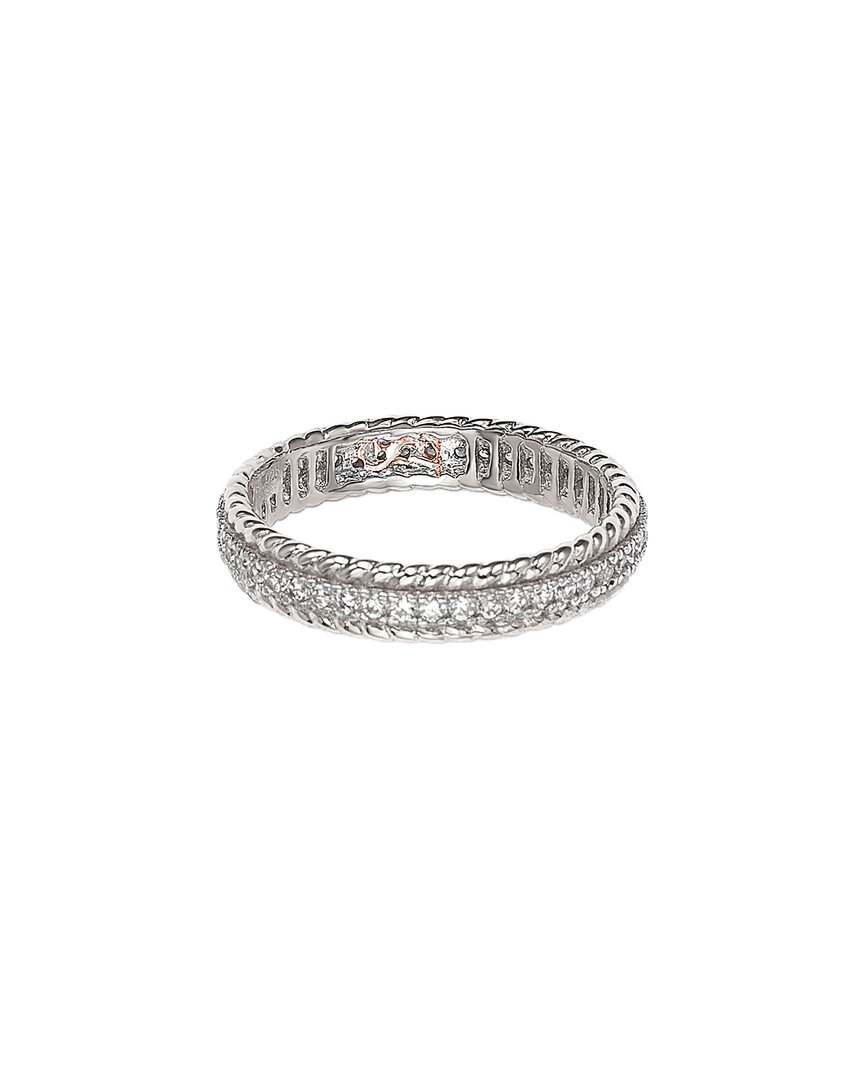 Suzy Levian Cz Jewelry Suzy Levian Silver Cz Filigree Stackable Eternity Ring