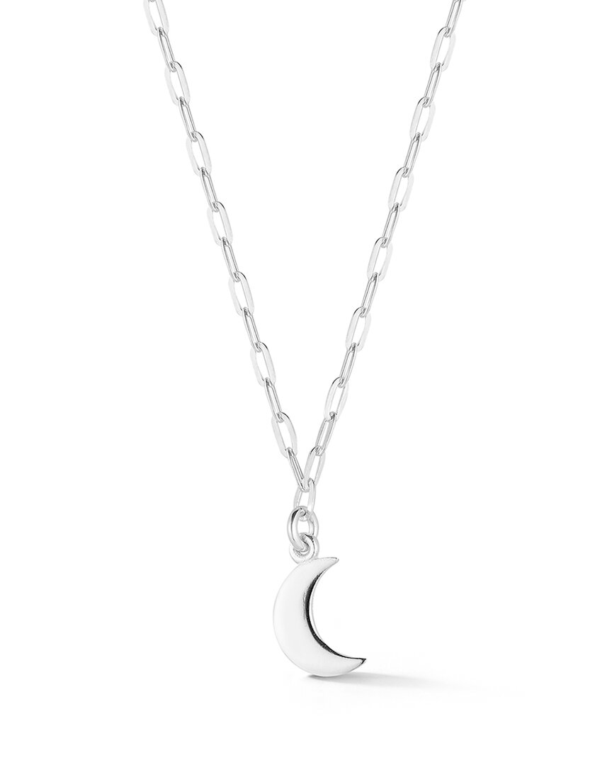 Glaze Jewelry Silver Crescent Moon Necklace