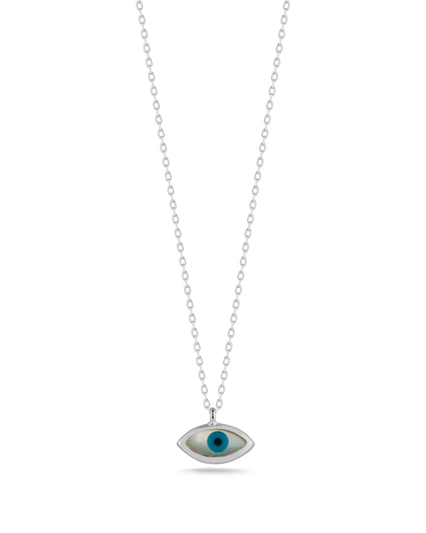 Glaze Jewelry Silver Dainty Evil Eye Necklace
