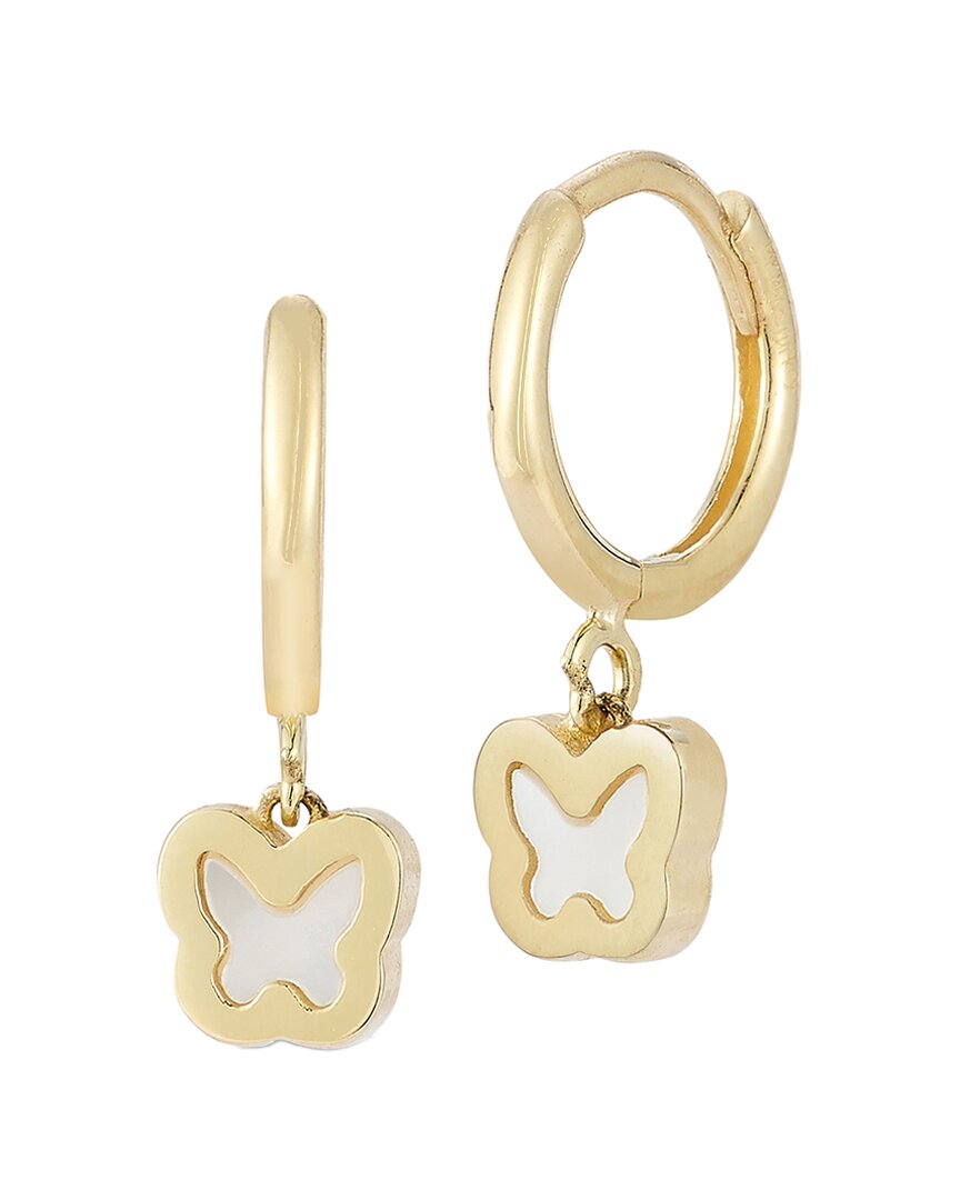 Shop Ember Fine Jewelry 14k Pearl Butterfly Huggie Earrings