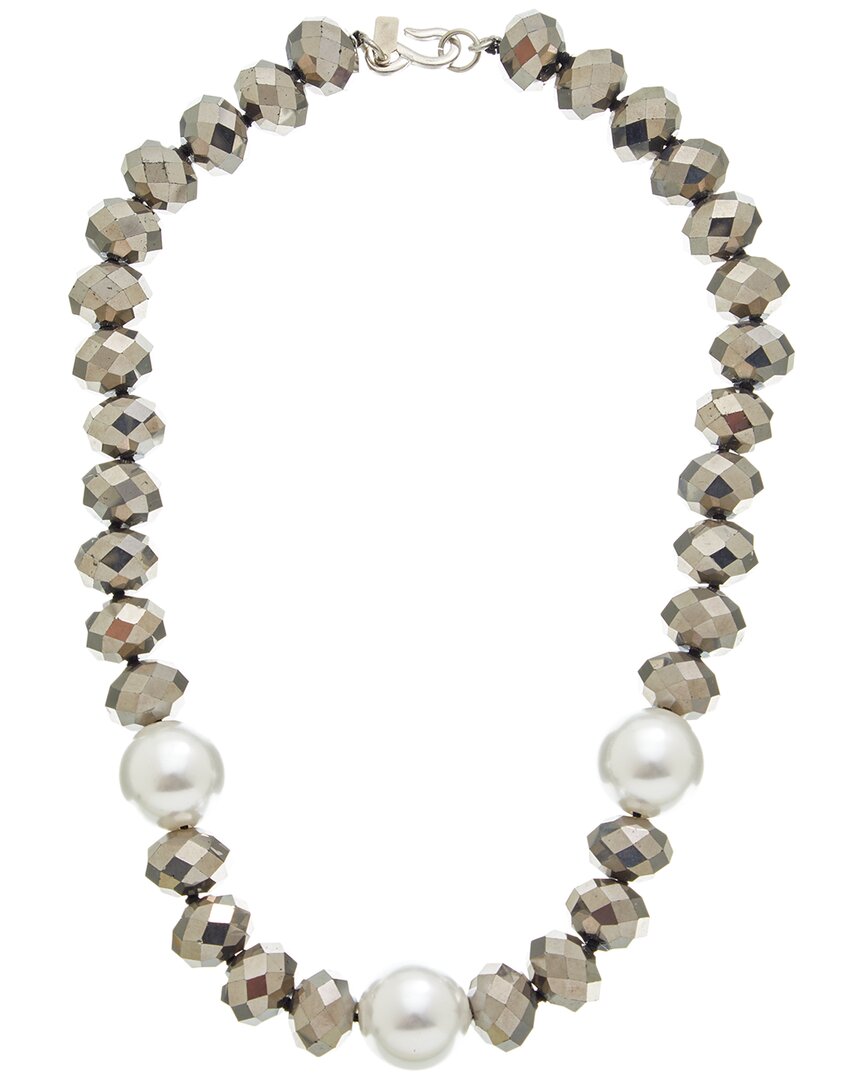 Kenneth Jay Lane Pearl Strand Necklace In Multi