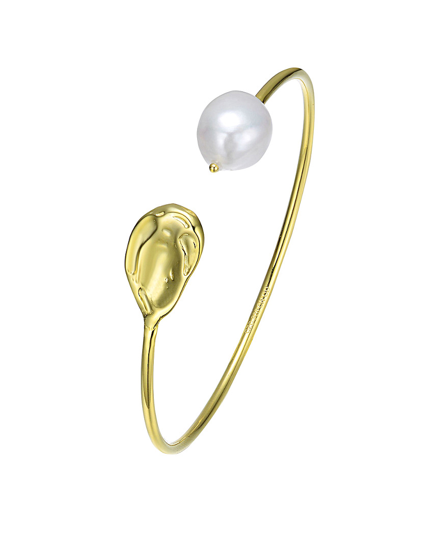 Genevive 18k Over Silver 16mm Freshwater Pearl Bracelet