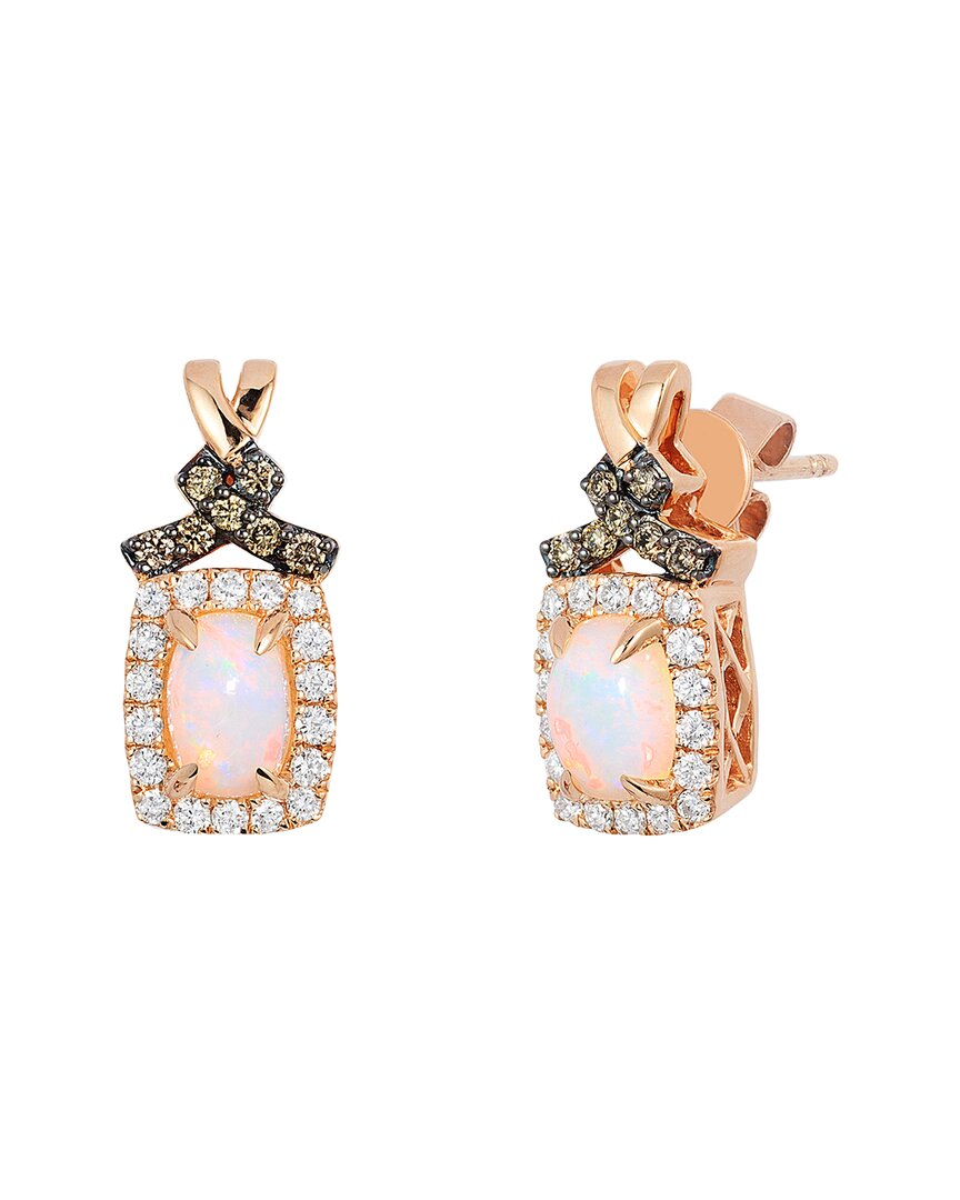 Le Vian 14k Strawberry Gold 1.00 Ct. Tw. Diamond & Opal Earrings