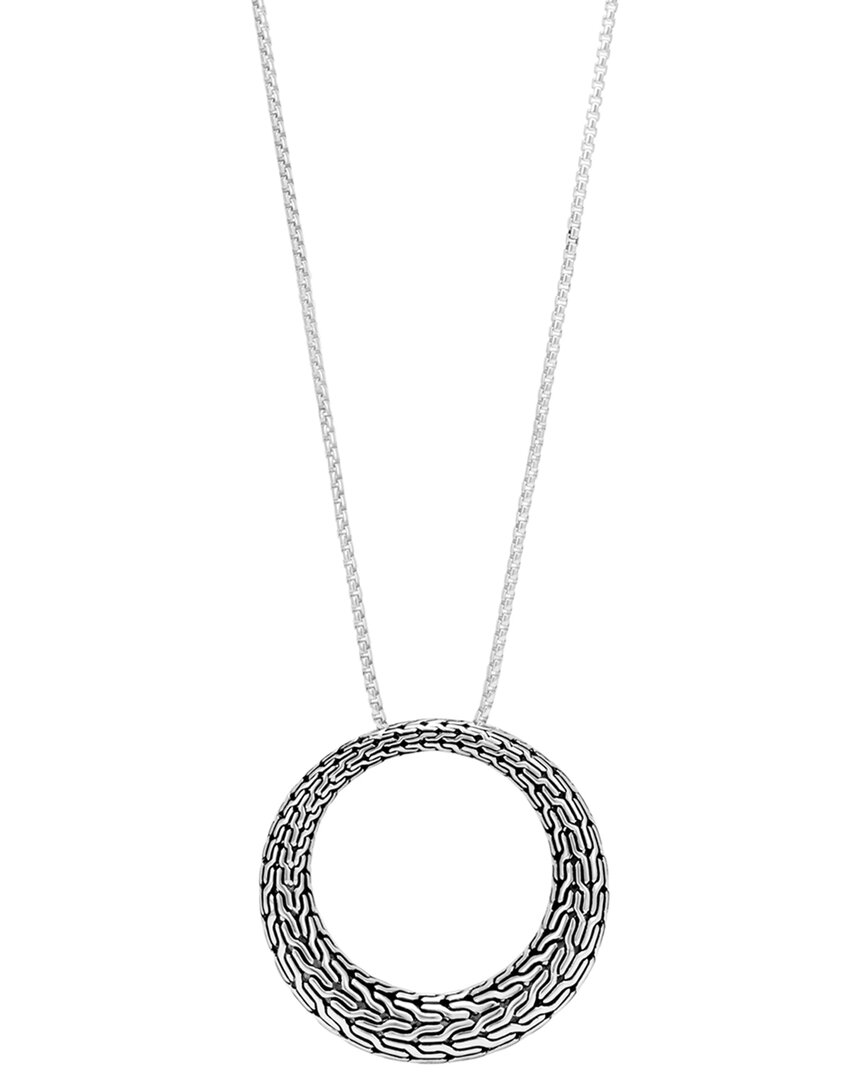 John Hardy Classic Chain Silver Large Pendant Necklace