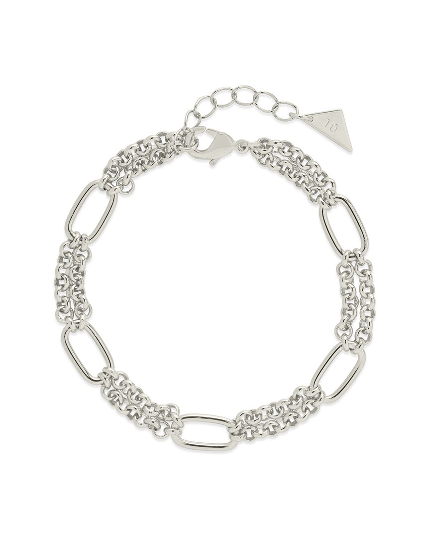 Sterling Forever Rhodium Plated Statement Chain Bracelet