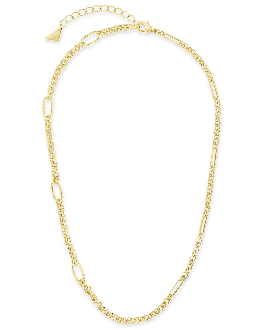 Sterling Forever 14k Plated Leisel Double-row Chain Necklace