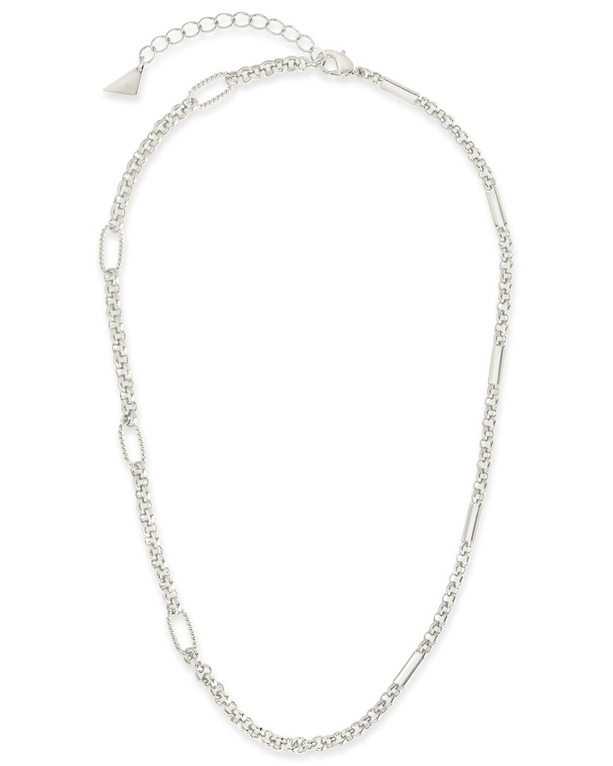 Sterling Forever Rhodium Plated Leisel Double-row Chain Necklace