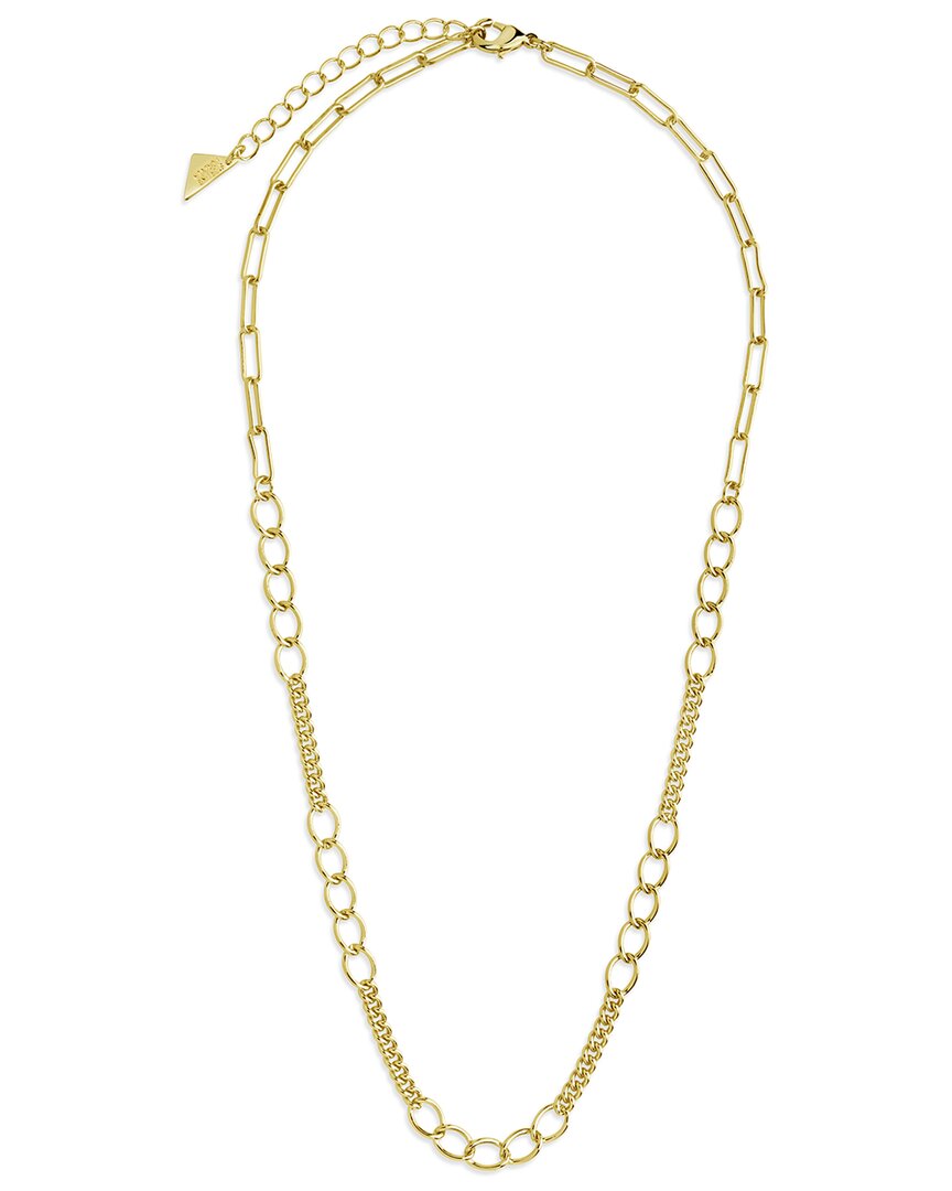 Sterling Forever 14k Plated Lucille Chain Necklace In Goldtone