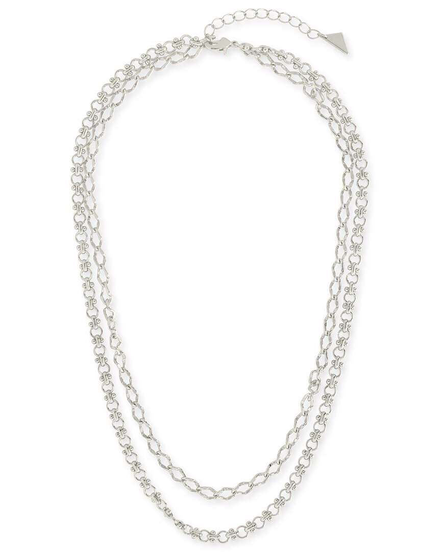 Shop Sterling Forever Rhodium Plated Selena Layered Chain Necklace