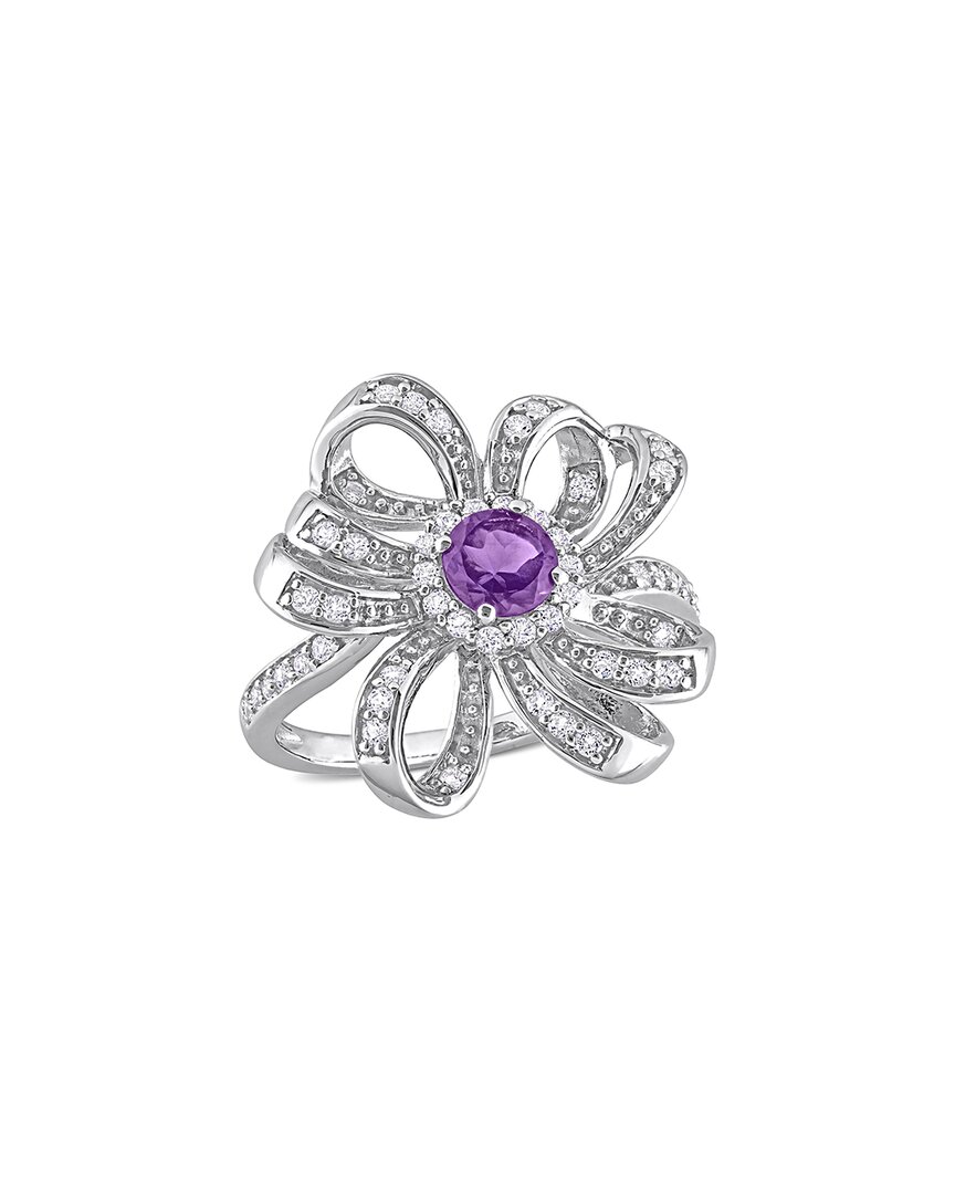 Rina Limor Silver 0.94 Ct. Tw. Gemstone Flower Cocktail Ring