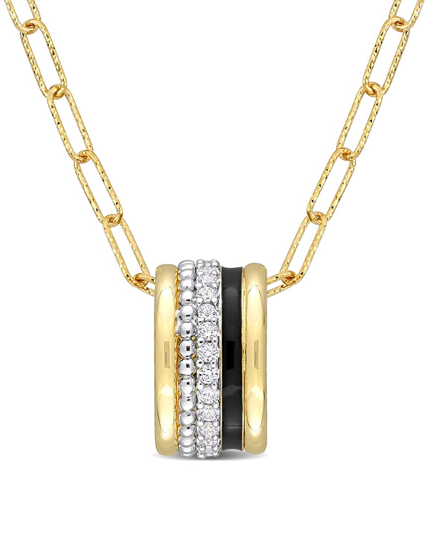 Rina Limor Gold Over Silver 0.84 Ct. Tw. Sapphire Pendant Necklace