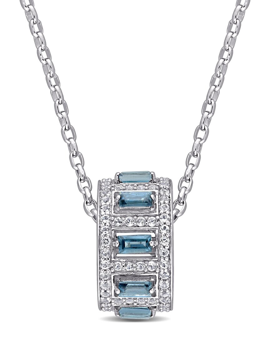 Rina Limor Silver 4.66 Ct. Tw. Gemstone Pendant Necklace