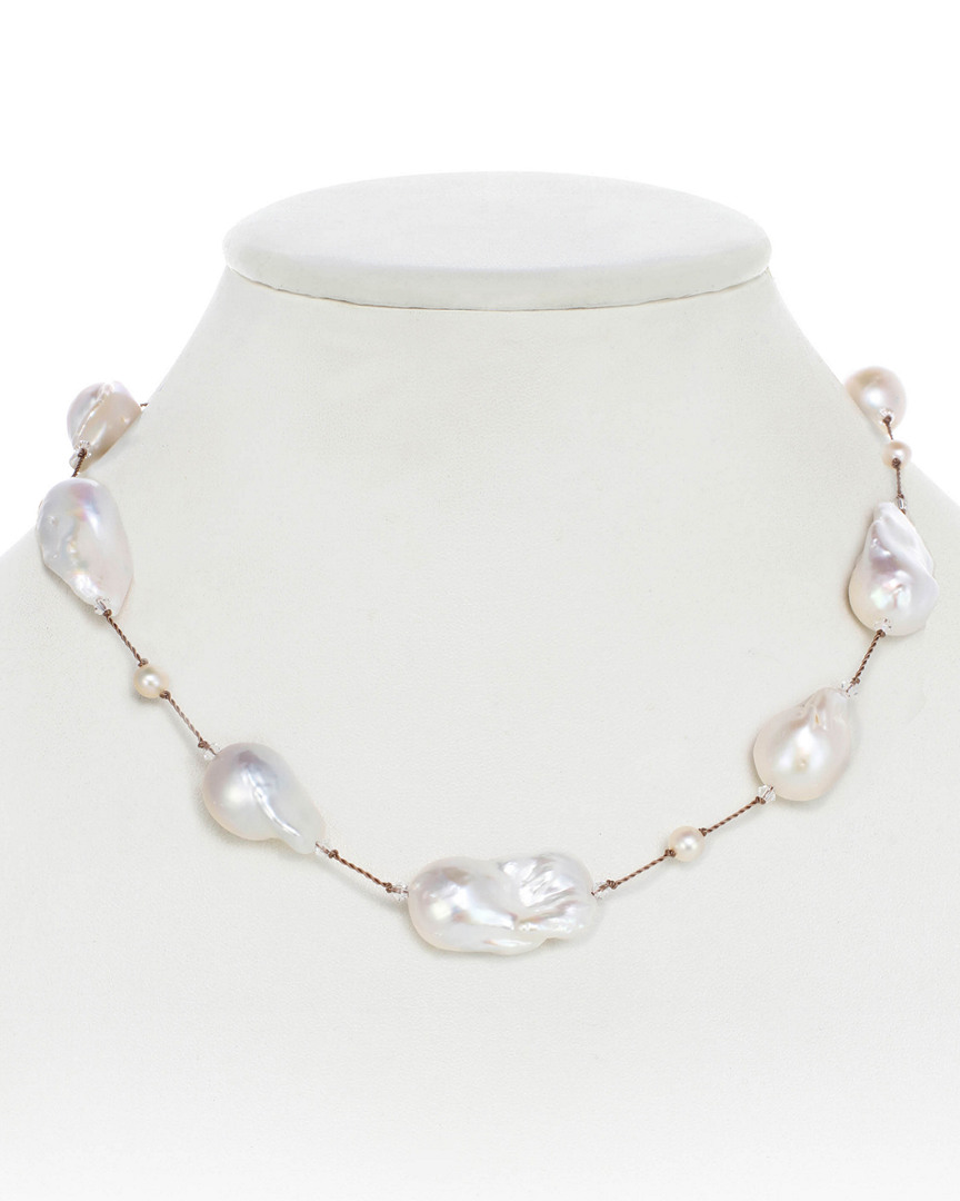 Shop Margo Morrison New York Silver 5-18mm Pearl Short Necklace