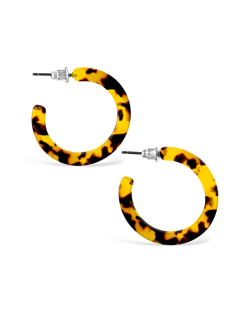 Sterling Forever 14k Plated Resin Hoops