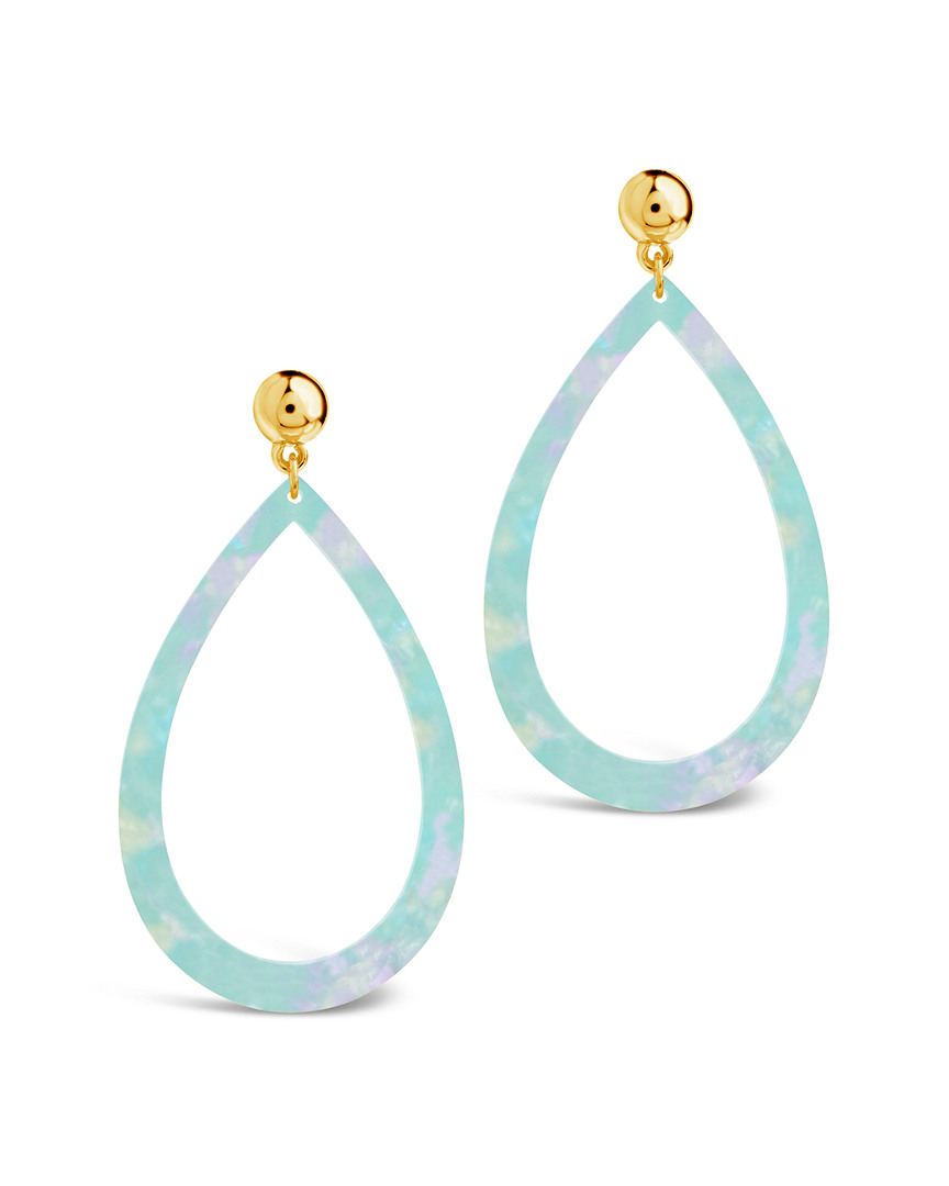 Sterling Forever 14k Plated Resin Drop Earrings