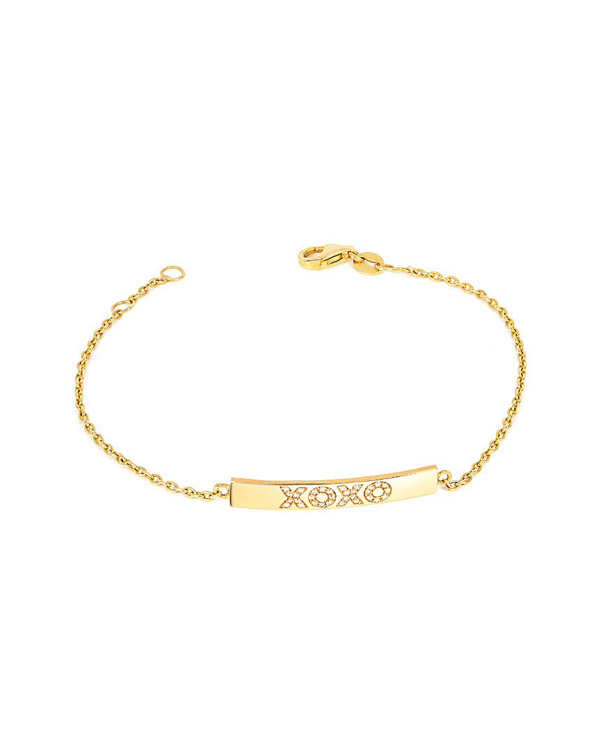 Ariana Rabbani 14k 0.20 Ct. Tw. Diamond Xoxo Small Bar Bracelet