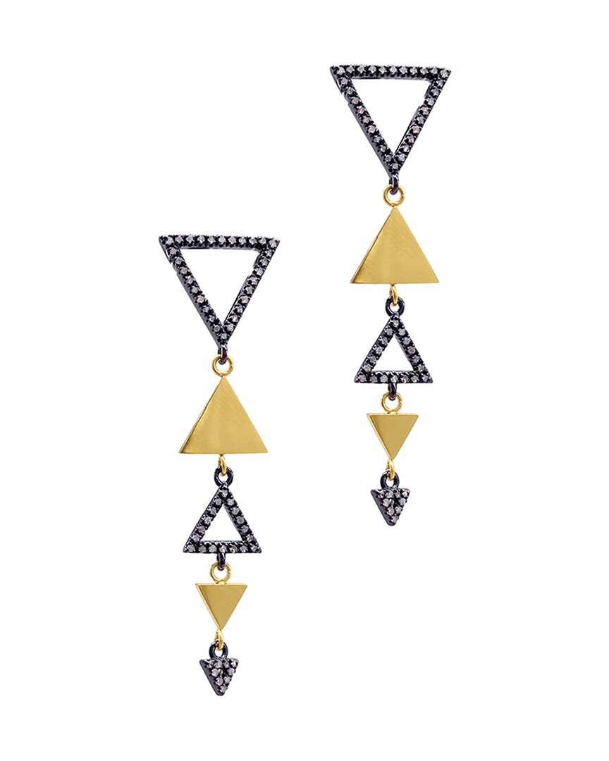 Adornia Fine Jewelry 14k Over Silver 0.90 Ct. Tw. Diamond & Triangle Drop Earrings