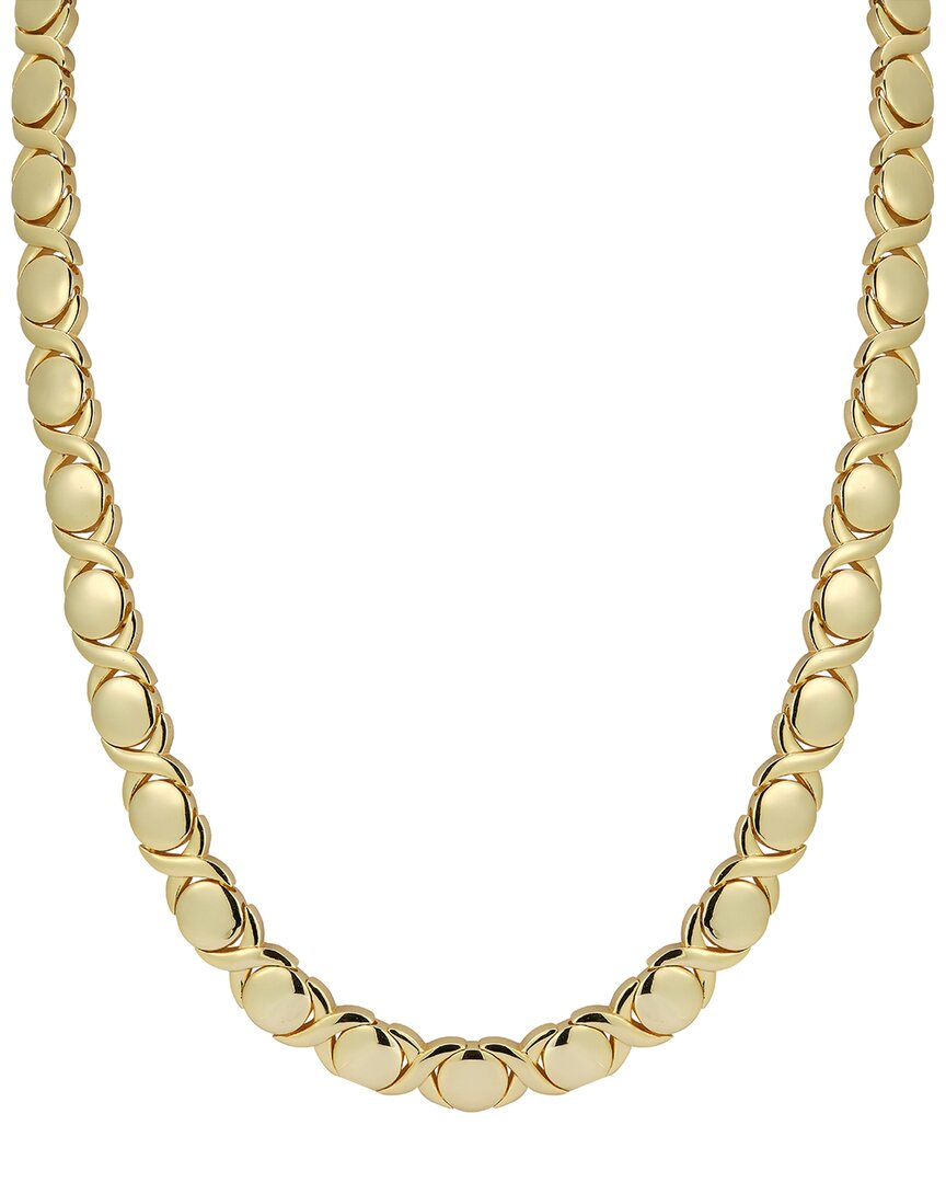 Chloe & Madison Chloe And Madison 14k Over Silver Stampato Necklace