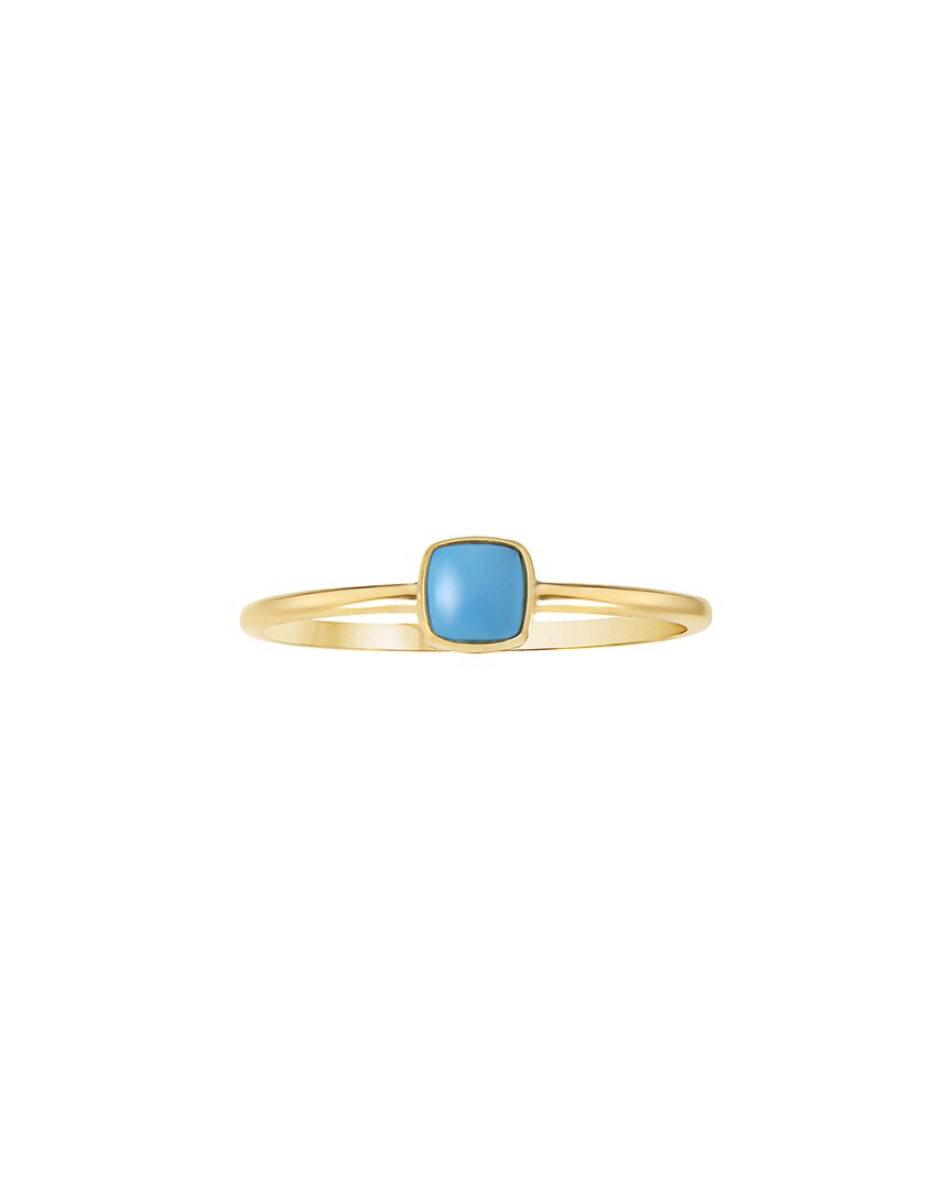 Gemstones 14k 0.32 Ct. Tw. Turquoise Solitaire Ring