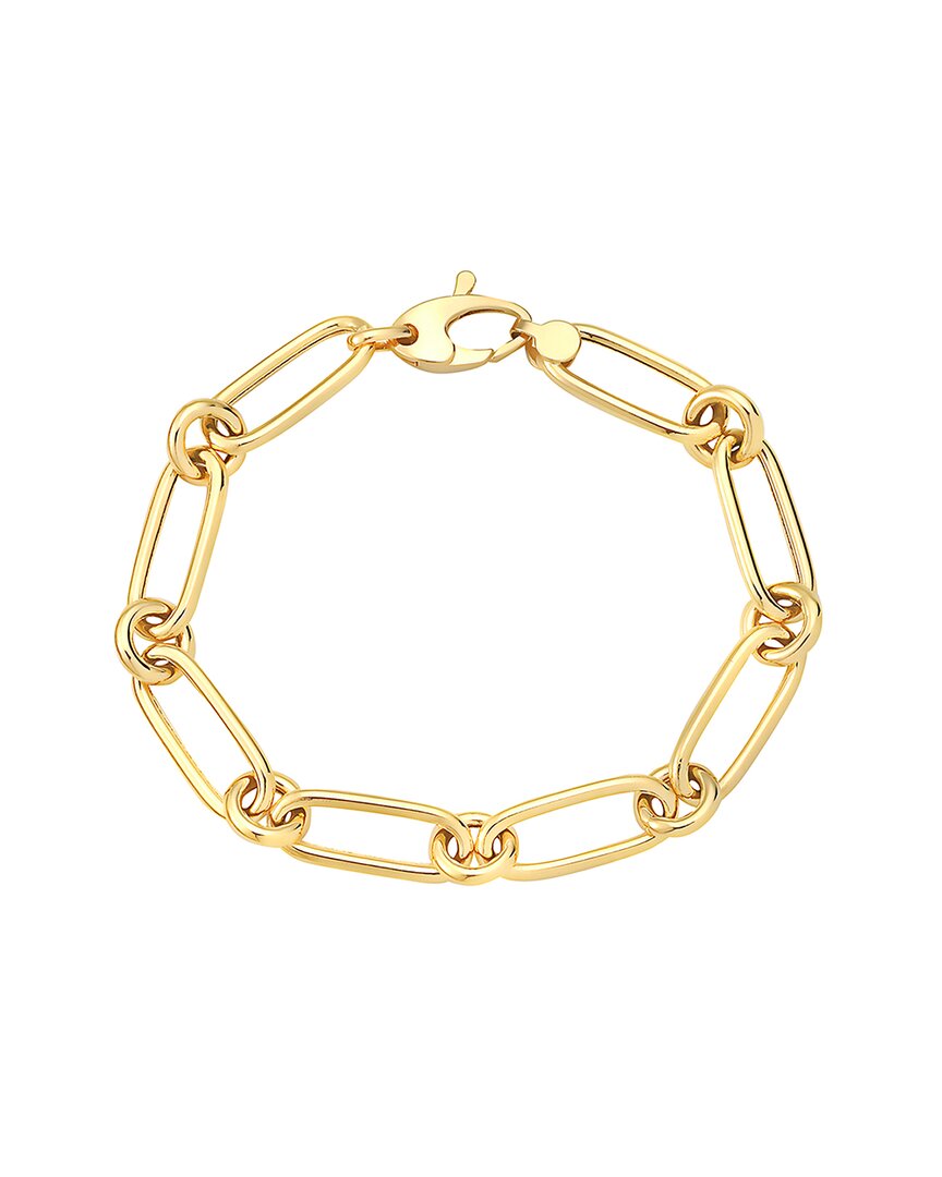 Italian Gold Oval Link Chain Bracelet
