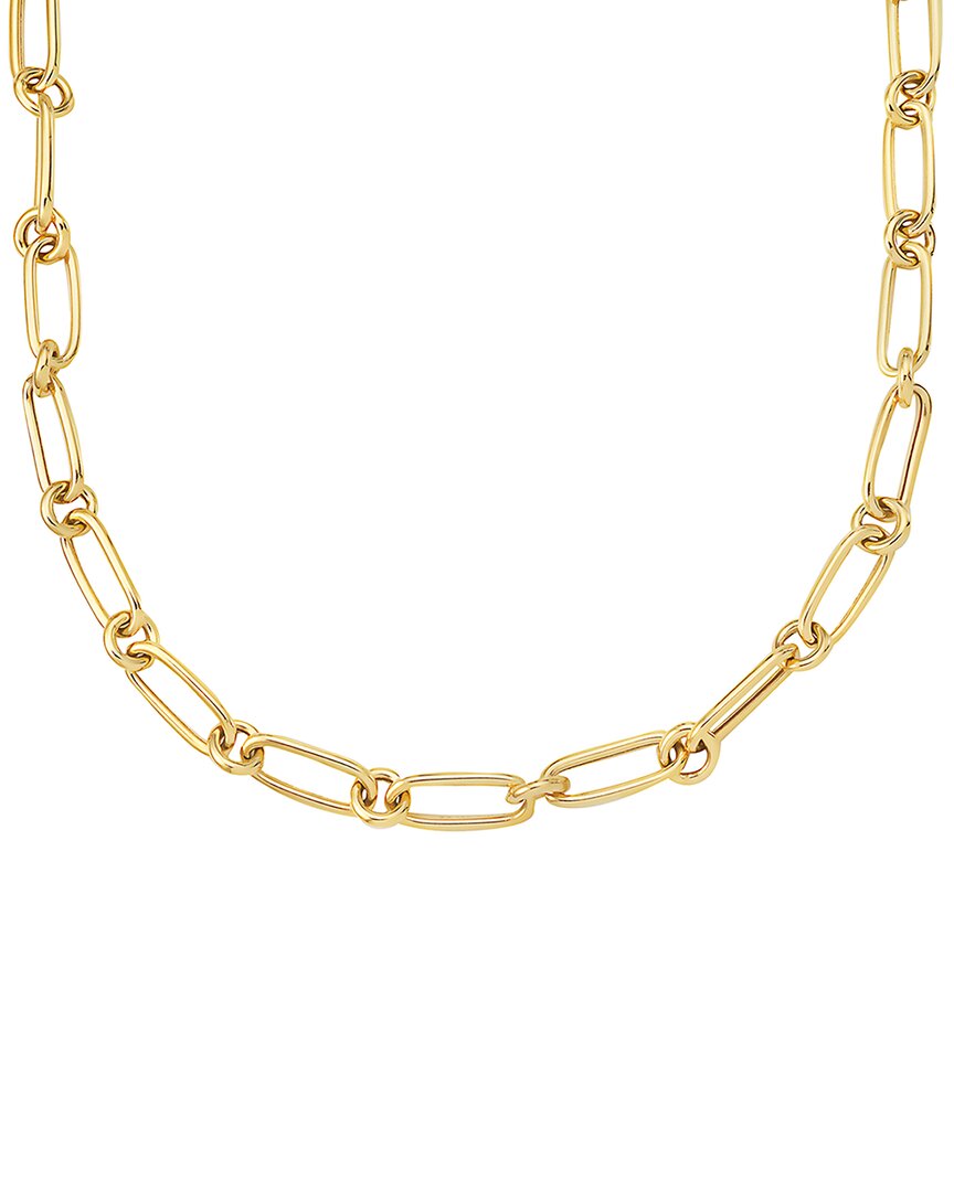 Italian Gold Oval Link Chain Necklace