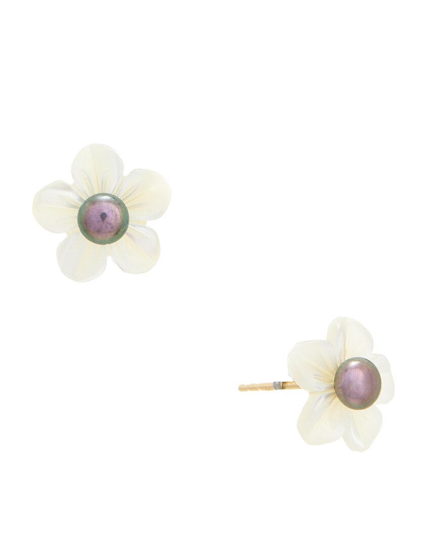 Maitre De Diamant 18k 3-4mm Pearl Earring