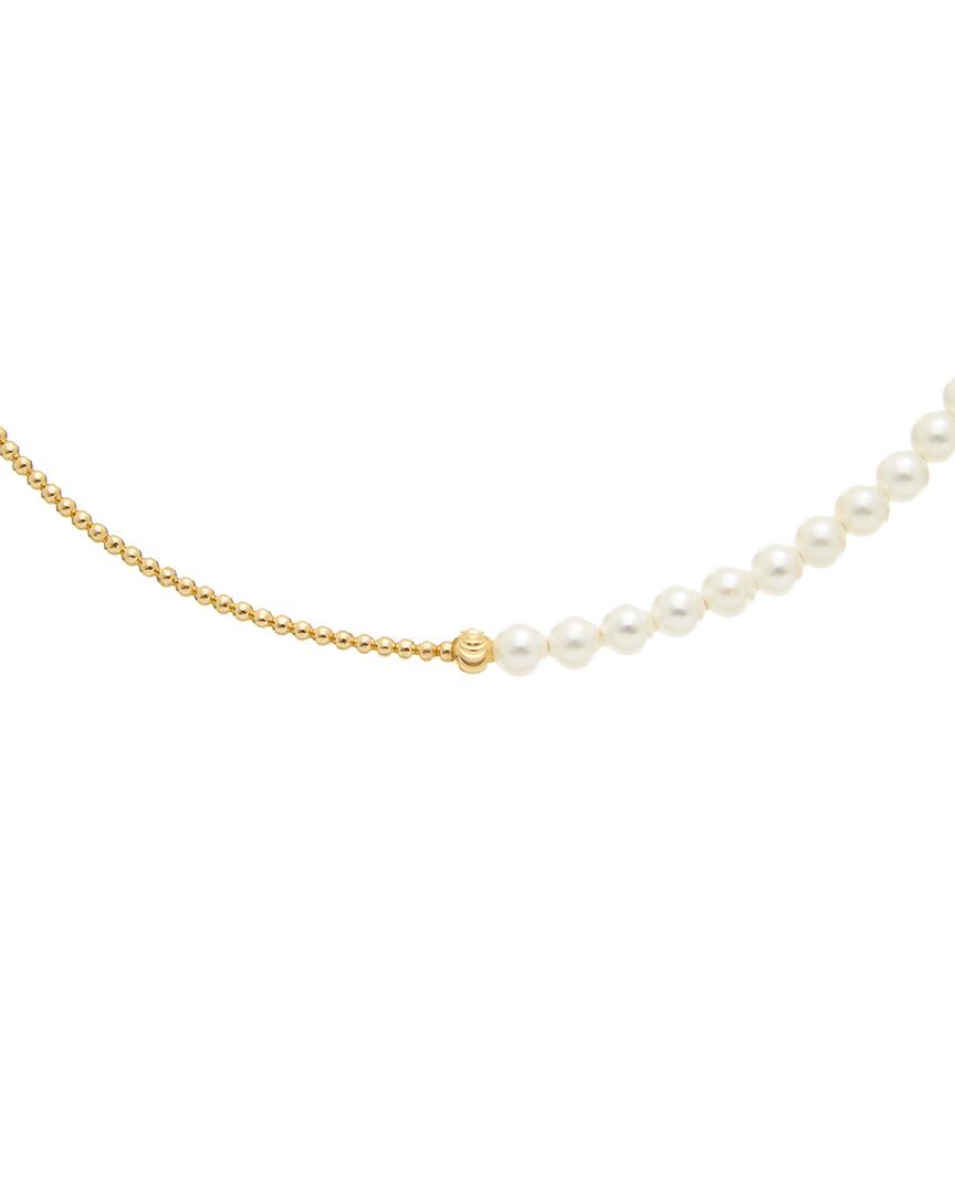 Maitre De Diamant 18k 4.5-5mm Pearl Necklace In Gold