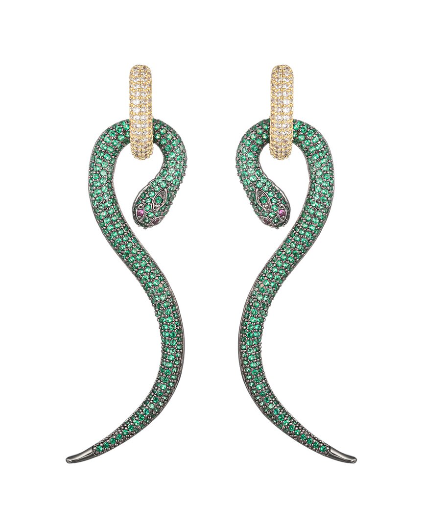 Eye Candy La The Luxe Collection Cz Mamba Drop Earrings