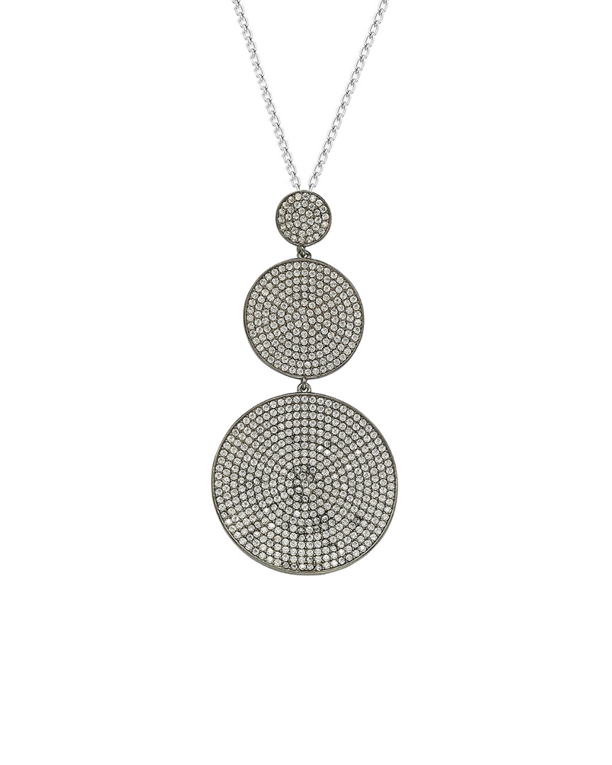 Suzy Levian Silver Cz Pendant