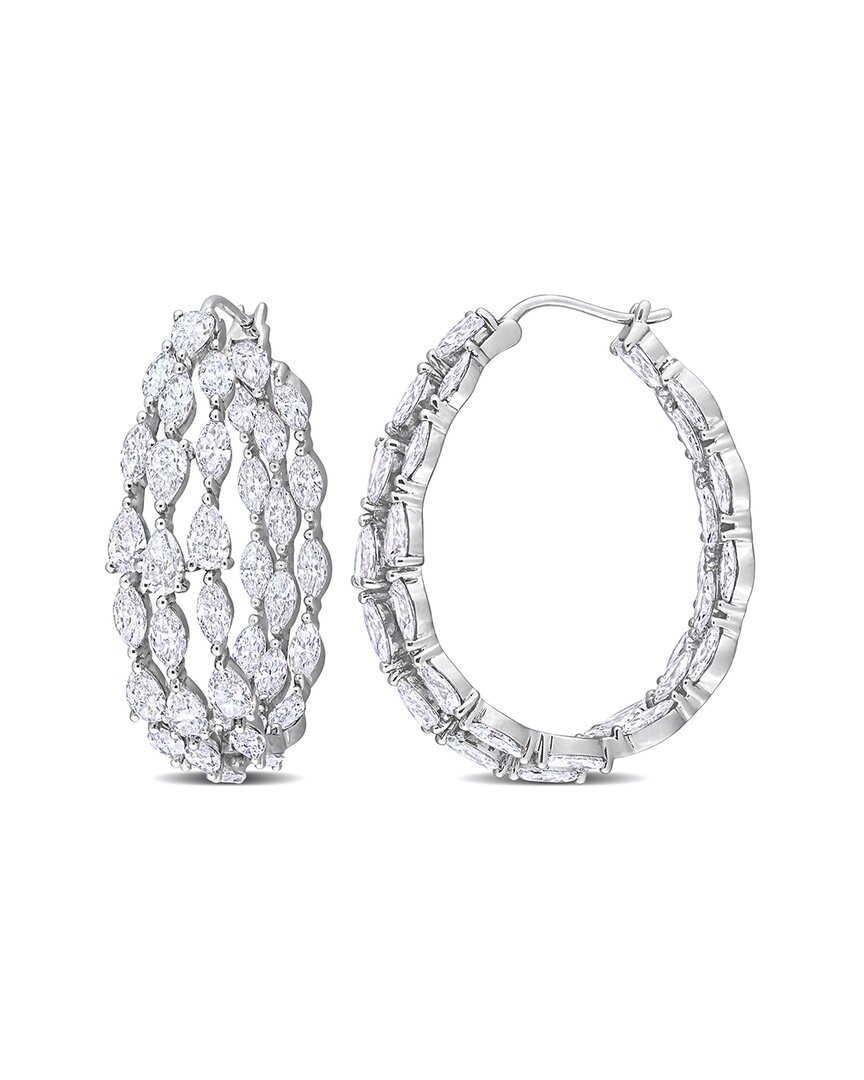 Lab Grown Diamonds 14k 10.96 Ct. Tw. Lab Grown Diamond Earrings In Metallic
