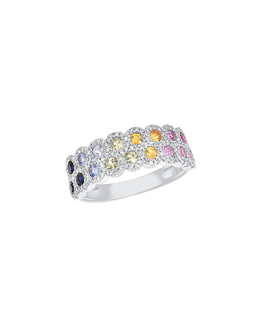 Diana M. Fine Jewelry 14k 1.09 Ct. Tw. Diamond & Sapphire Ring