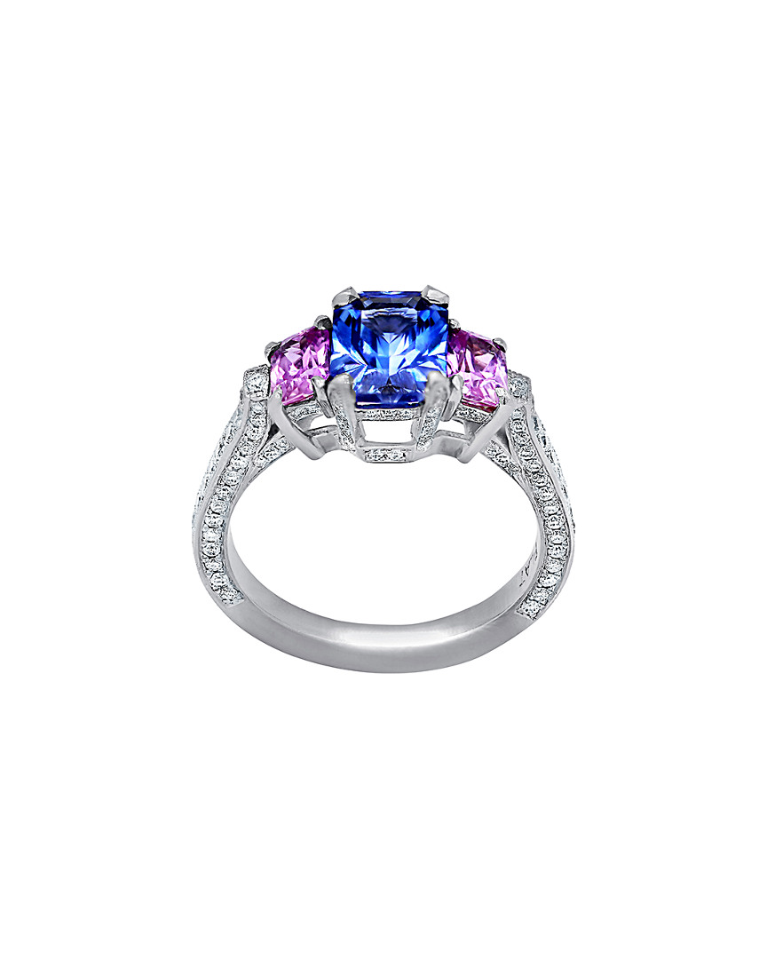 Diana M. Fine Jewelry 18k 3.56 Ct. Tw. Diamond & Sapphire Ring