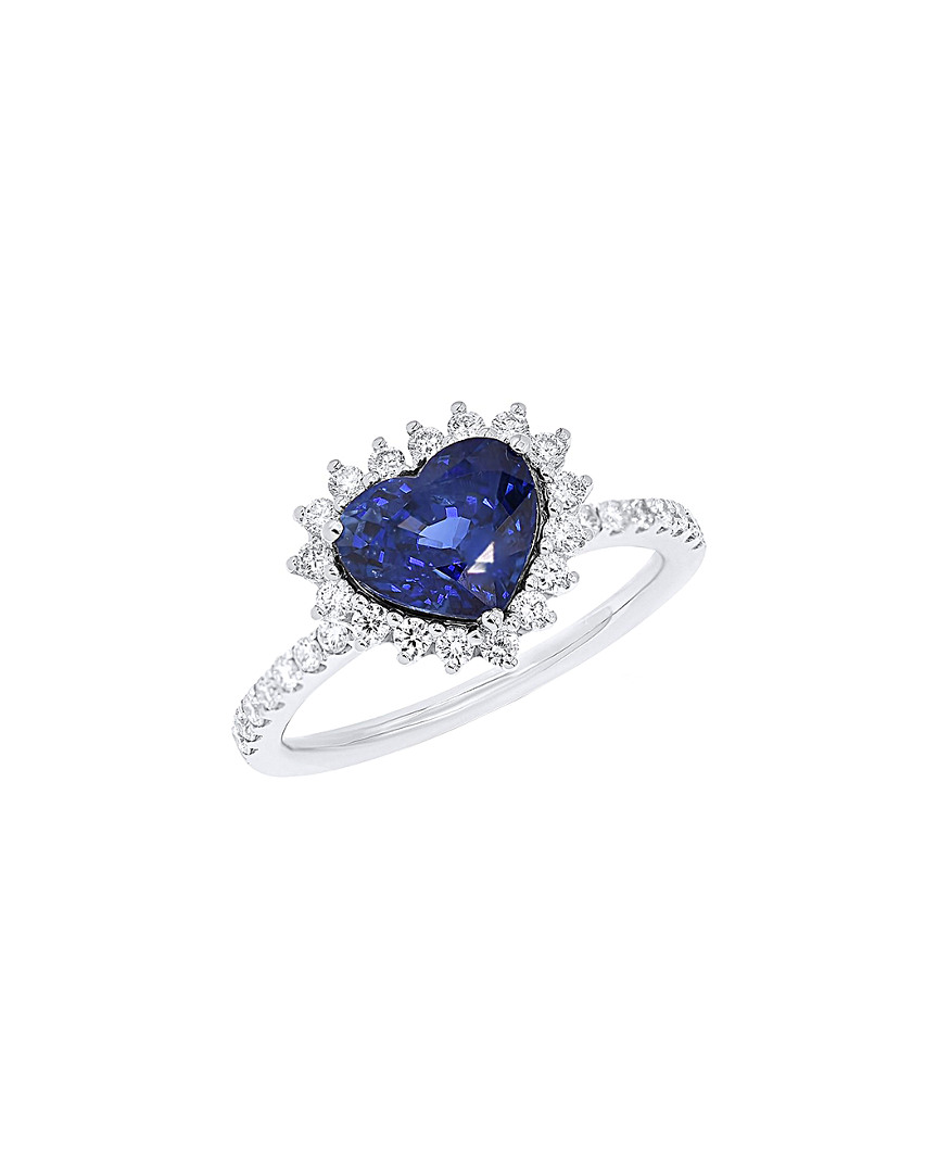 Diana M. Fine Jewelry 18K 3.16 ct. tw. Diamond & Sapphire Ring