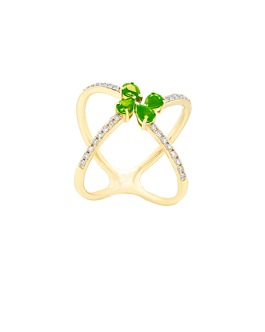 Diana M. Fine Jewelry 14K 0.91 ct. tw. Diamond & Emerald Ring