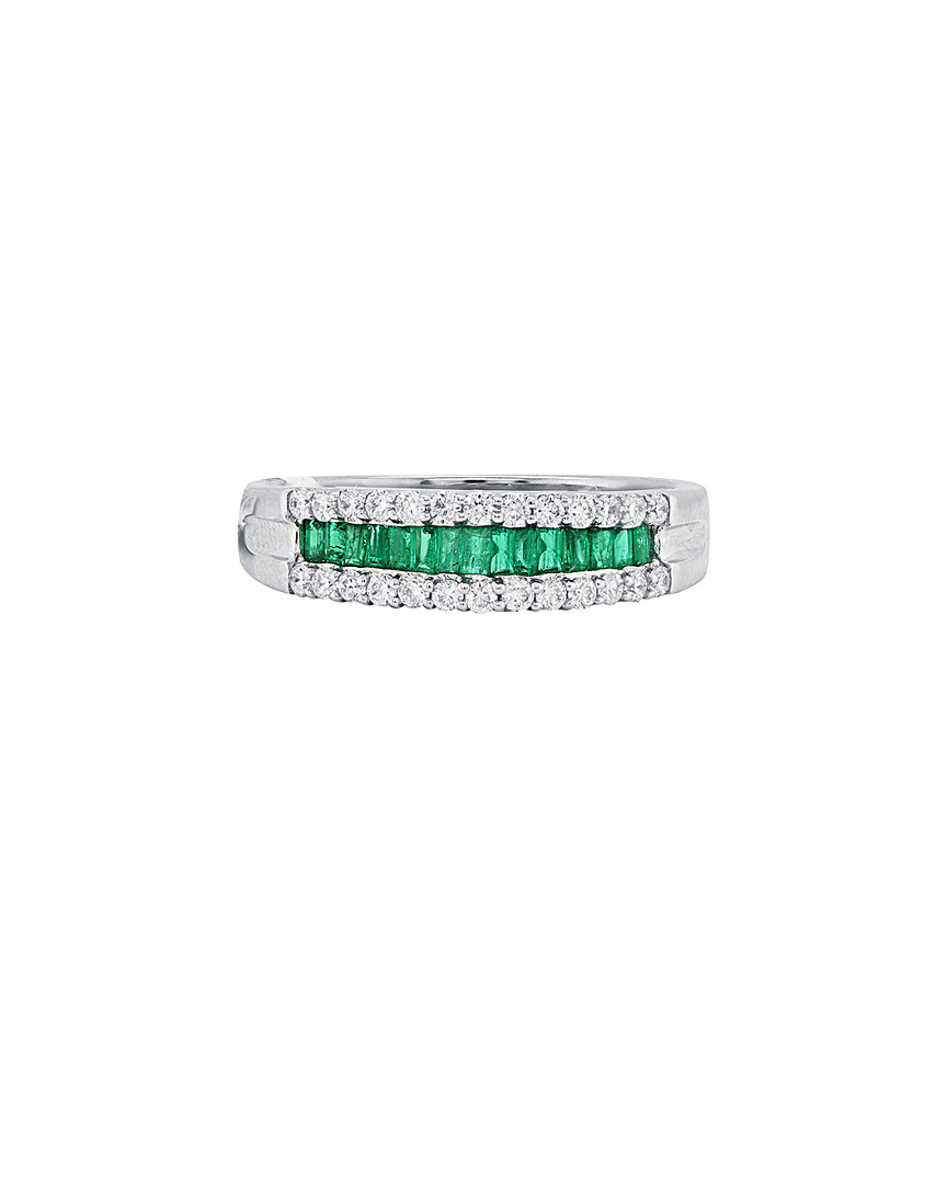 Diana M. Fine Jewelry 18K 0.64 ct. tw. Diamond & Emerald Ring