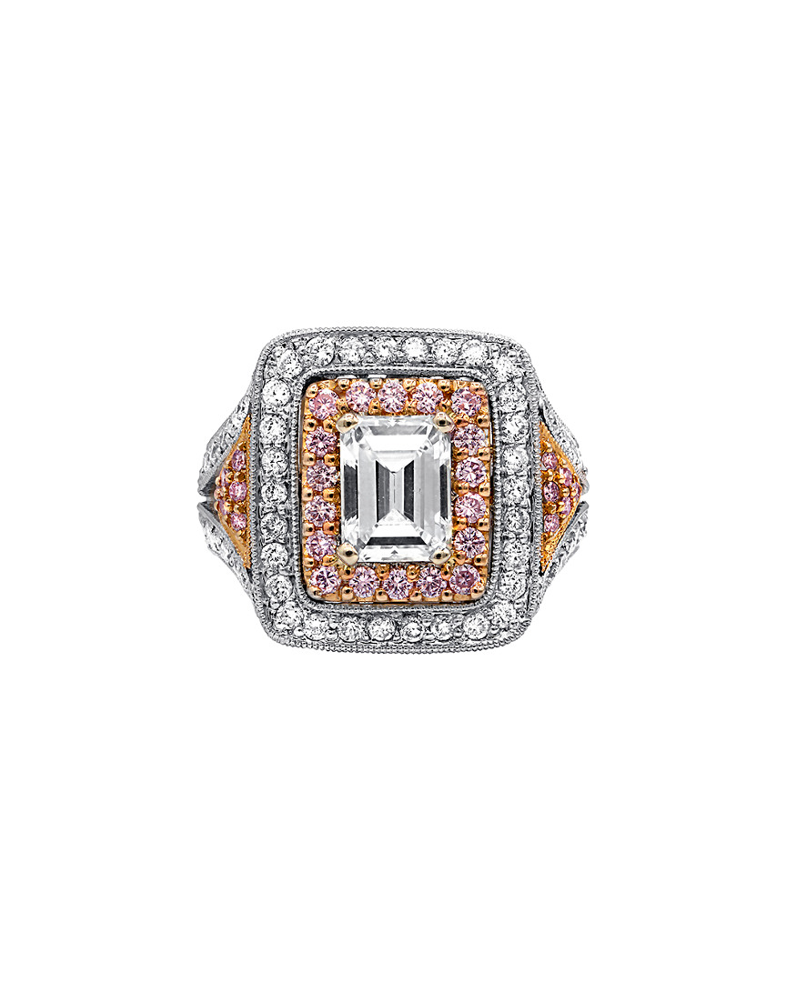 Diana M. Fine Jewelry 18k 2.75 Ct. Tw. Diamond Half-set Ring