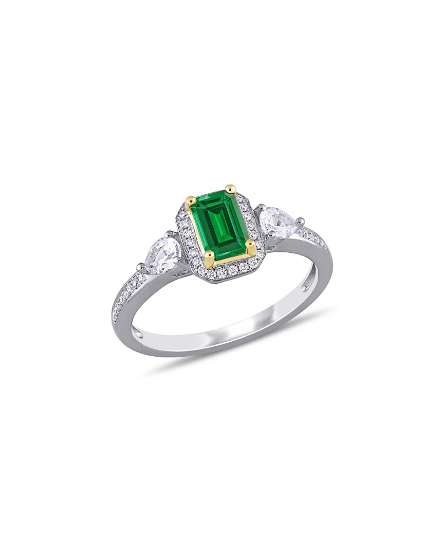 Rina Limor 14k Two-tone 1.02 Ct. Tw. Diamond & Gemstone Ring