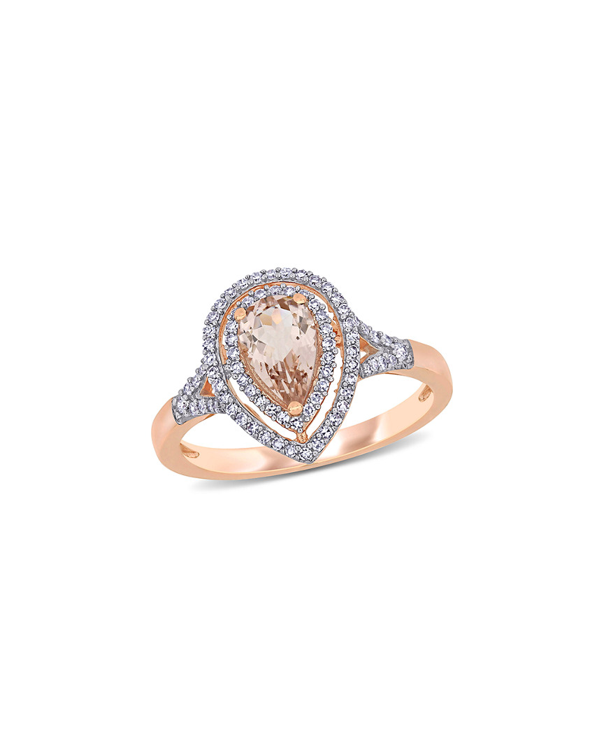 Rina Limor 14k Rose Gold 0.92 Ct. Tw. Diamond & Morganite Ring