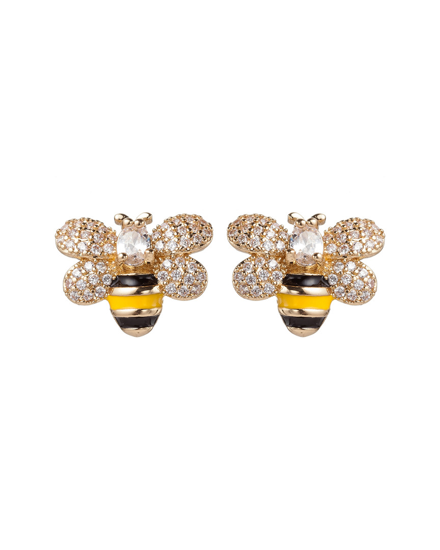 Eye Candy La Honeybee Cz Crystal Stud Earrings