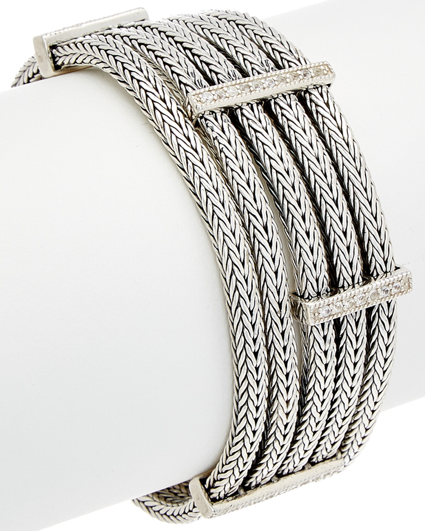 Phillip Gavriel Silver 0.67 Ct. Tw. White Sapphire Bracelet