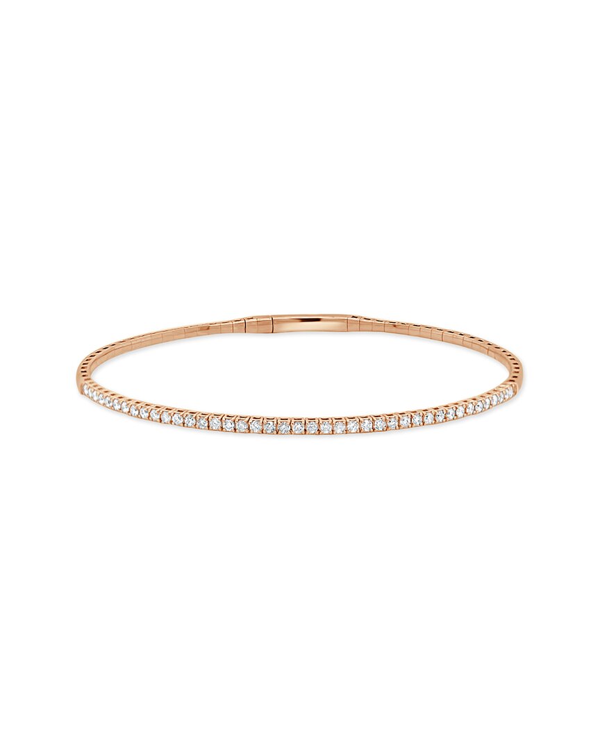 Sabrina Designs 14k Rose Gold 0.97 Ct. Tw. Diamond Flexible Bangle Bracelet