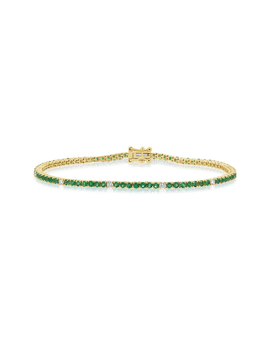 Sabrina Designs 14k 2.91 Ct. Tw. Diamond & Emerald Bracelet