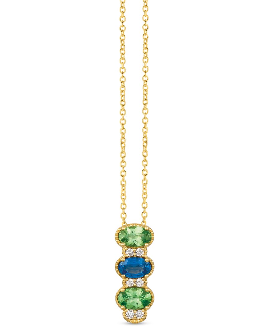 Le Vian 14k 1.36 Ct. Tw. Diamond & Blueberry Sapphire Pendant Necklace