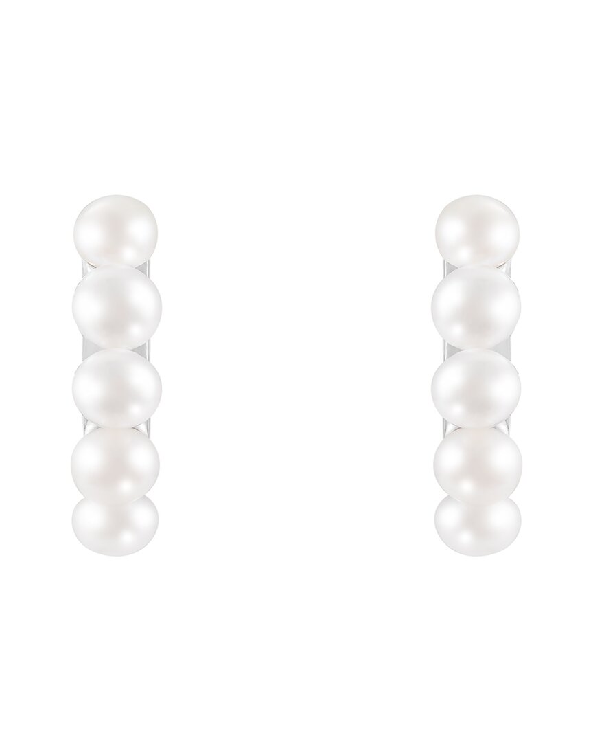 Splendid Pearls Silver 2.5-3mm Pearl Earrings