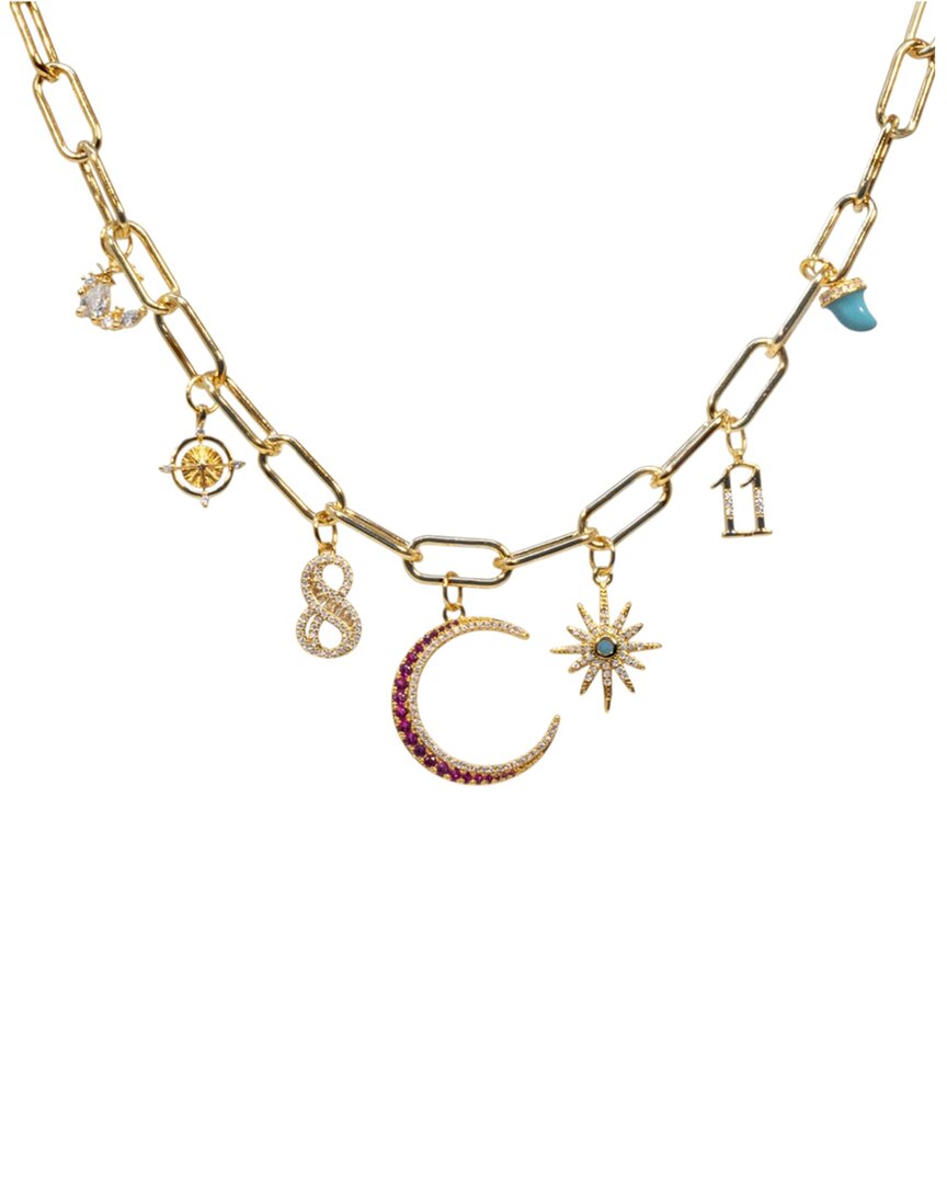 Alexie Of Athens Filled Cz Charm Necklace