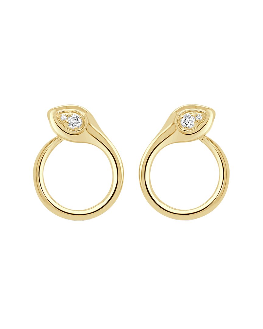 Sabrina Designs 14k 0.09 Ct. Tw. Diamond Snake Earrings In Gold