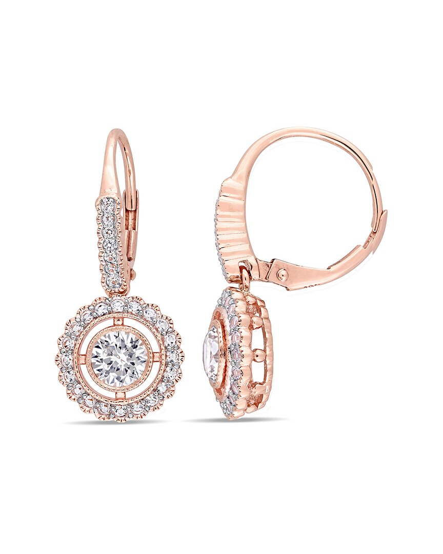 Rina Limor 10k Rose Gold Diamond Earrings