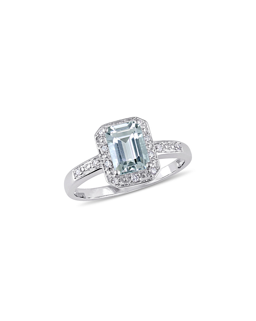 Rina Limor 10k 1.01 Ct. Tw. Diamond & Aquamarine Ring